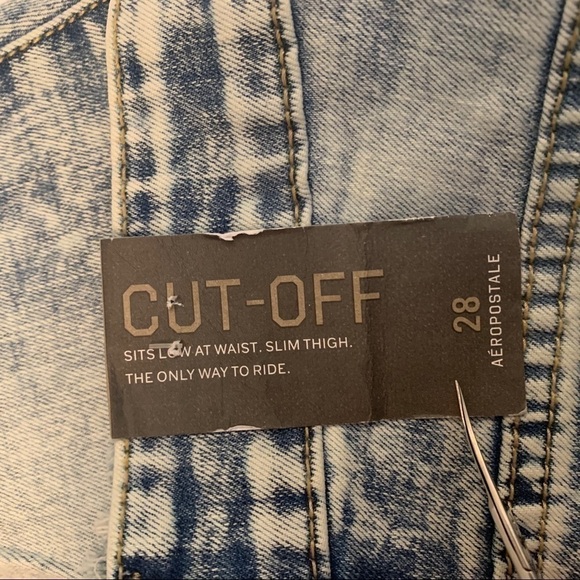 AEROPOSTALE Destroyed Stretch Cut-Off Shorts 28 - Picture 10 of 11